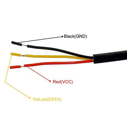 BOJACK DS18B20 1M Temperature Sensor Probe Stainless Steel (Pack of 5） | 1M Temperature Sensor Package Waterproof - size: 5 Pcs