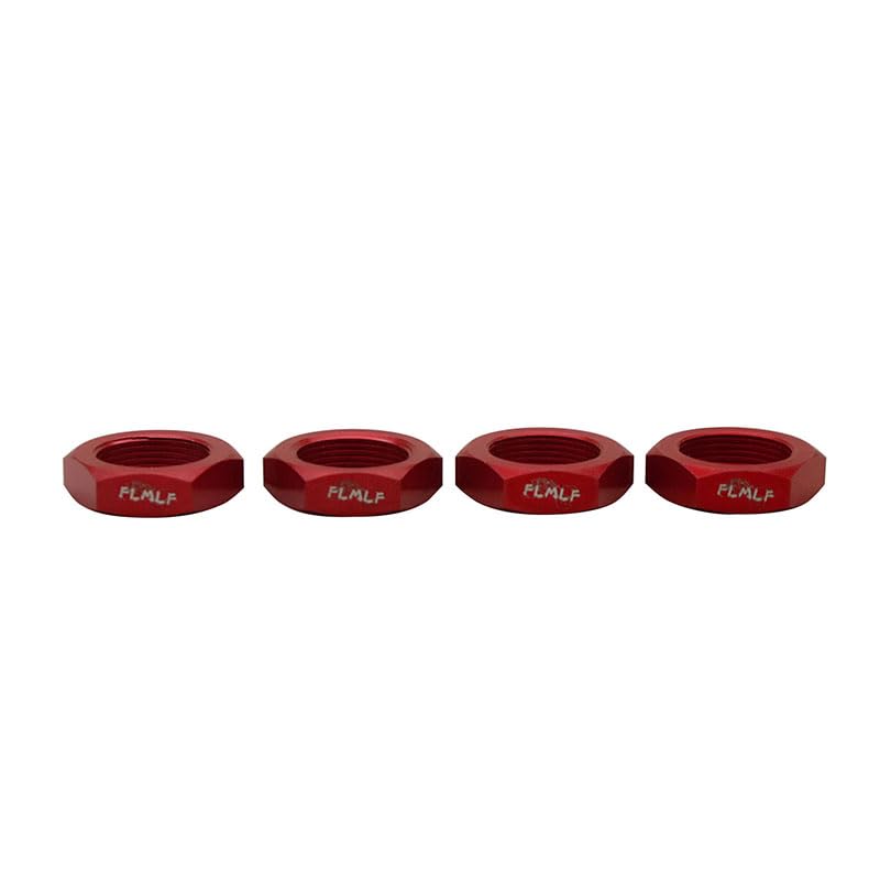 FLMLF 24mm RC Car Wheel Nuts 4-Piece Set (Red) | for 1/5 HPI ROFUN BAHA ROVAN KM Baja 5B 5T 5SC Truck Parts - color: Red