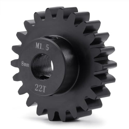 Mod 1.5 8mm Motor Gears 22T Steel Pinion Gear for 1:5 X Maxx 6S/8S | XRT 1/6 8S Monster 4WD 1/10 E-REVO Truck Upgrades - size: 22T