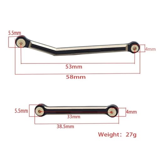 Front Rear Drive Shaft for AXIAL AX24 1/24 RC Crawler Car Replacement Upgrade Parts 8Pcs Metal Chassis Link Set Rod Linkage Links