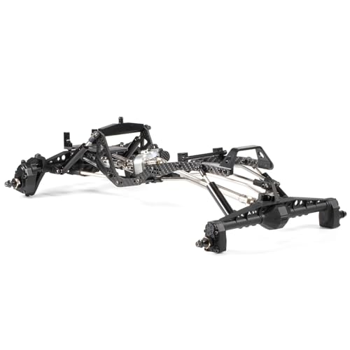 Carbon Fiber 1/10 LCG Chassis and Links Kit Capra Battery on Axle Servo Mount Chassis Brace Power Wagon Cab Body Mount (Chassis Kit)