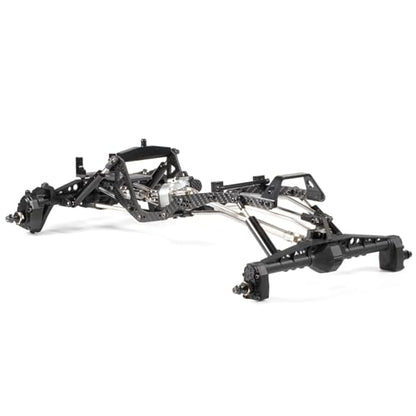 Carbon Fiber 1/10 LCG Chassis and Links Kit Capra Battery on Axle Servo Mount Chassis Brace Power Wagon Cab Body Mount (Chassis Kit)