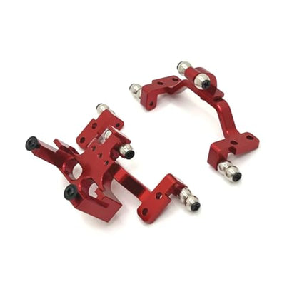 RC Upgrades for WPL 1/16 C64 Hairakkusu Metal Upgrade Parts Front Rear Pull Rod for Seat Servo+Fixing RC Car OP Accessorie(Red) - color: Red