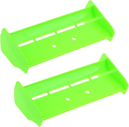 2 Pack 1/10 RC Plastic Rear Spoiler Compatible with 1:10 Scale RC Off-Road Short Course Truck Buggy Racing Rear Wing Tail (Green) - color: Green