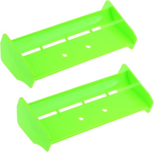 2 Pack 1/10 RC Plastic Rear Spoiler Compatible with 1:10 Scale RC Off-Road Short Course Truck Buggy Racing Rear Wing Tail (Green) - color: Green