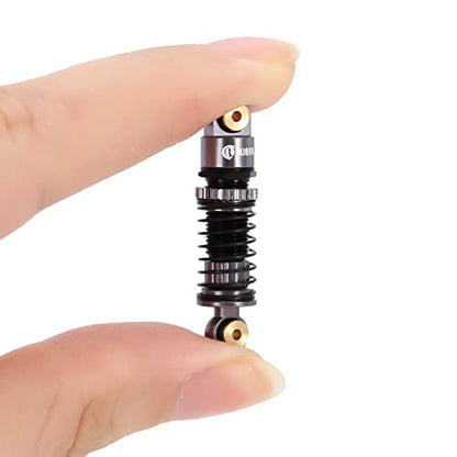 INJORA 39mm Shocks- Aluminum Threaded Shock Adjustable Absorber Oil Damper for Axial SCX24 FMS FCX24M 1/24 RC Crawler Car Upgrade Parts(Grey) - color: Grey