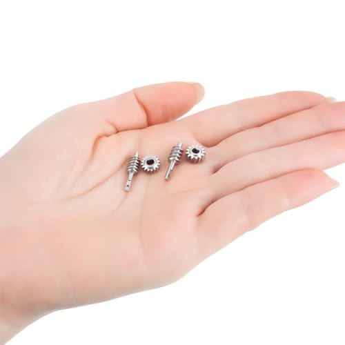 2/13T & 2/16T Axle Worm Gear Set for 1/30 Axial SCX30 2 Sets RC Car Stainless Steel Upgrade Parts (13T+16T)