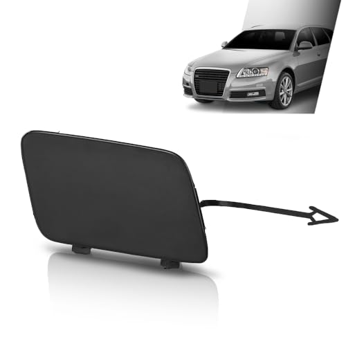 LQI Front Bumper Tow Hook Eye Cover Cap Black 4F0807441F | Compatible with Audi A6 3.0L V6/4.2L V8 A/T Quattro Avant Wagon Base 2009-2010 - size: Front | Fit Audi A6 2009-2010