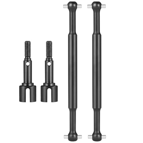 RC Vehicles Parts for Tamiya for Hotshot 58391 4WD 1/10 for Buggy Truck Parts Steel Front and Rear CVD Drive Shaft Dogbones and Cup rc Car Modified Accessories(4pcs Rear) - size: 4pcs rear