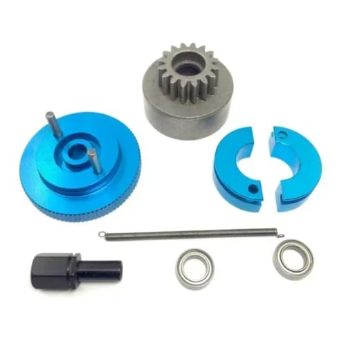 Flywheel Clutch Bell and Shoe for Spring Bearings Upgrade Part for HSP 1/10 | RC Car Upgrades Parts with clutch bell springs reliable For nitro engine power transfer buggy tracks(Single) - size: Single