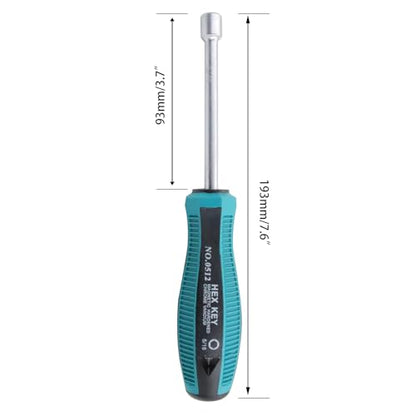 5/16 Inch Non-Magnetic Tip Six Point Hex Nut Driver with 3.7-Inch Round Shaft, Non-Slip Cushion-Grip Handle 2pcs - size: 5/16inch
