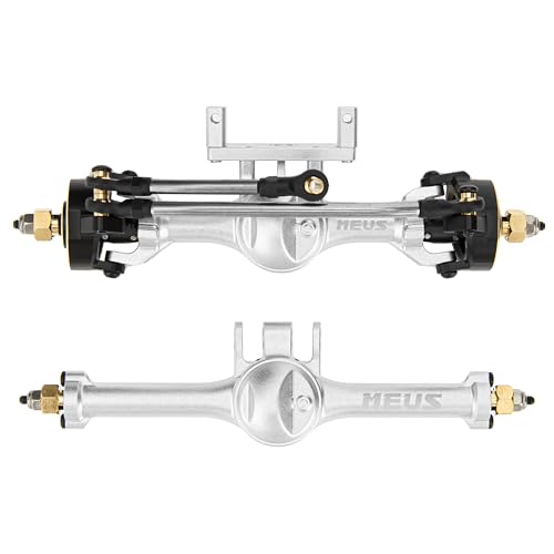 MEUS RACING 5mm ISO V2 TRX4M Axles with Adjustable Servo Mount for TRAXXAS 1/18 TRX4M RC Crawler (Silver) - color: Silver