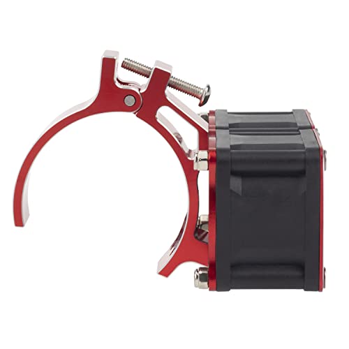 DKKY RC Motor Cooling Fan Heatsink 20000 RPM 54-58mm Ajustable Mount for ARRMA Axial 1/5 1/6 1/7 RC Models with 1717 5687 56113 2028 Motor (Red) - color: Red