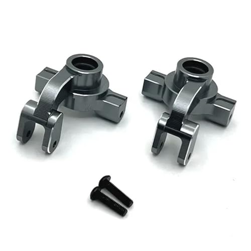 Steering Knuckle Models For Hyper GO For MJX 10208 1/10 Metal Upgrade Front Steering Cup RC Crawler Car Truck For Buggy Accessories Parts(Gray) - color: Gray