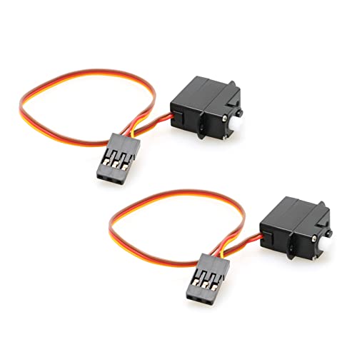 2PCS 2g 3.7/4.2/5V Micro Digital Servo Motor High Torque Steering Gear with JST/Dupont Interface RC Airplane Kit for Model Robot Helicopter Boat Car Fixed Wing Drone(Dupont Plug 4.2V) - color: 2pcs Dupont Plug 4.2v