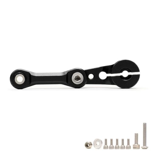 Aluminum 25T Servo Horn & Steering Linkages Tie Rod for Arrma 1/7 Infraction Felony Limitless 1/8 KRATON Notorious Outcast Talion and EXB Cars Upgrades Part,Replace #AR340061 AR330230(Black) - color: Black