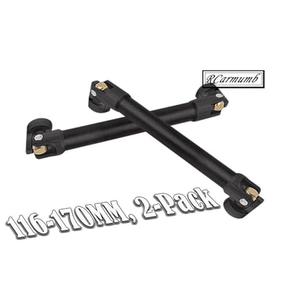 RC Drive Shaft Universal Upgrades for 1/10 SCX10 II Red cat D90 Gen7/Pro RC 4WD GEN8 SCX10 2, Rcarmumb 2pcs RC Crawler Driveshaft,Harden Steel #45 Part Hop-Ups (116-170MM, 2-Pack) Black - size: 116-170 mm (2-pack)
