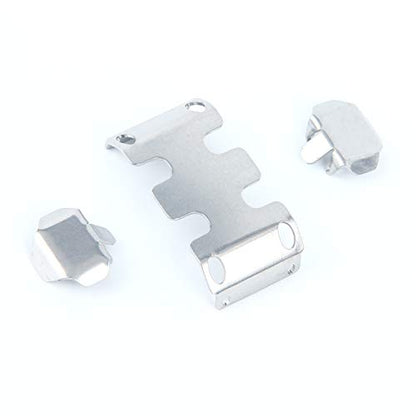 LCX Racing 1/24th RC Crawler Car Stainless Steel Skid Plate Axle Guard Protector, Skid Plate Armor & Axle Guard for Axial SCX24, Upgrades Parts Accessories