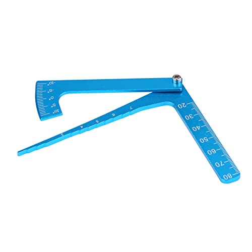 Adjustable Blue Ruler for RC Accessory | Car Height and Wheel Rim Camber Adjusting Tool, Setup System for Wheels Lineal