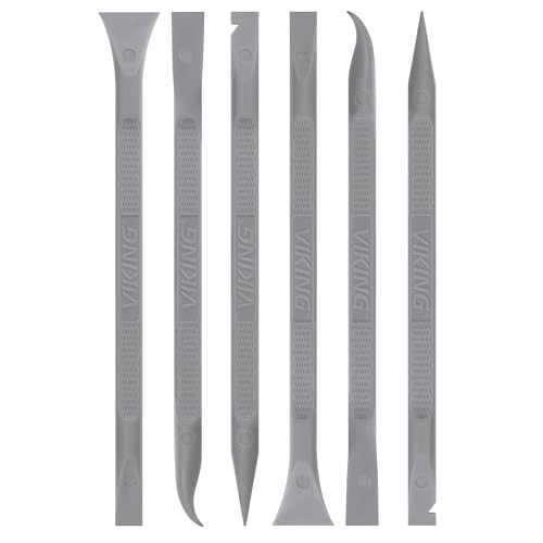 VIKING Car Detailing Pick Set for Car Detailing Kit, 6 Pack | Safe Automotive Tool Kit, Plastic Picks with 6 Cleaning Heads, Scraper Tool, Interior and Exterior Use
