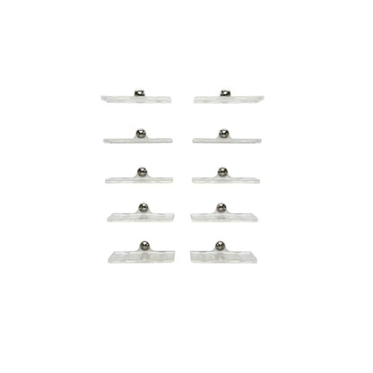 Triple Seven Wall Mount Display Holder - Easily Show Off Your Die-Cast Collection on Drywall - Quick and Simple Pushpin Installation - Holds & Displays Standard Cars - size: (Pack of 10) CLEAR
