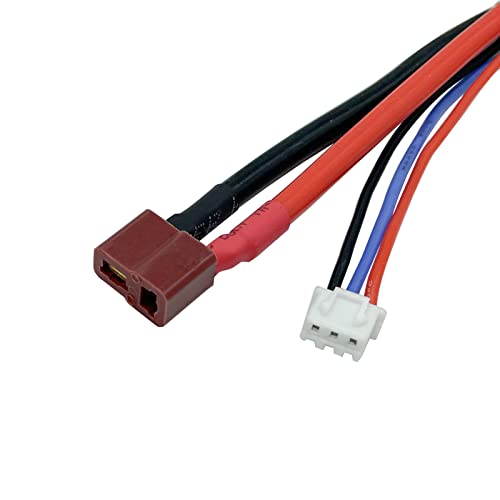 RC Car Hardcase Connector Cable, RC Car Cable T Plug Female 90° 5MM Bullet Connector 12AWG for 2S 7.4V Lithium Lipo Battery