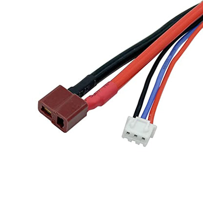 RC Car Hardcase Connector Cable, RC Car Cable T Plug Female 90° 5MM Bullet Connector 12AWG for 2S 7.4V Lithium Lipo Battery