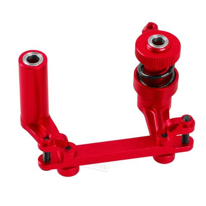 RC Steering Bellcranks Servo Saver Upgrades Part for 1/10 T-Maxx/E-Maxx,Aluminum Steering Bellcranks Servo Saver Hops up,#4945,Red - color: Red - (Parts)