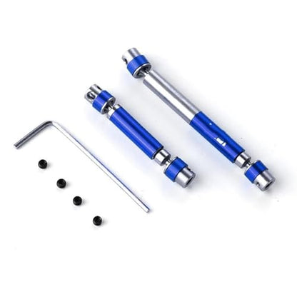 RC Car Transmission Shaft for HOBBYPLUS for CR-18P Rock Van 1/18 Crawler for Redcat Gen8 4WD rc Car 2X Metal Center Drive Shaft Set Upgrades Parts(Blue) - color: Blue