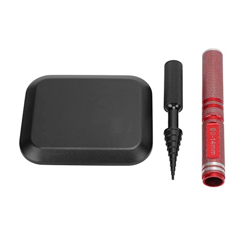 RC Repair Tools Kit, Punch Cross Wrench Body Reamer Set for Remote Control Model Upgrade Maintenance, Aluminum Alloy Stainless Steel RC Car Part with Magnetic Screw Tray, Universal (Black) - color: Black