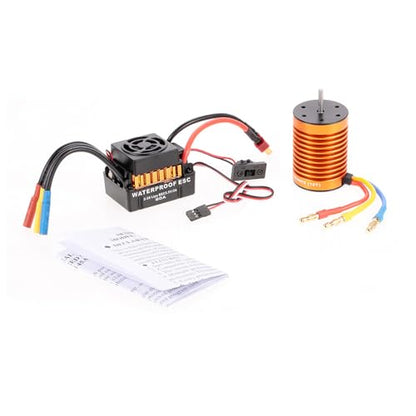 OCDAY 10T 3930KV 4 Poles Sensorless Brushless Motor and 60A ESC for RC Car Truck Boat, Suitable for All 1/10 Scale Chassis