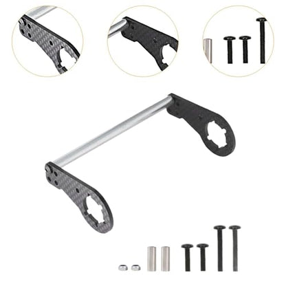 Rear Shock Tower Rear Shock Damper Mount Chassis Upgrade Accessories Carbon Fiber Aluminum Replacement Plate Suitable for 1/10 CW-01 RC Car Hobby