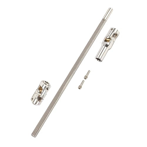 AMK 68-229mm Severable Ruled SCX10 Driveshaft Stainless Steel TRX4 Drive Shaft for 1/10 RC Crawler Sportys Scalers GSPEED Axial Capra UTB10 Pro Upgrades DIY LCG Rig (1Pcs Silver) - color: 1pcs Silver