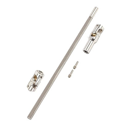 AMK 68-229mm Severable Ruled SCX10 Driveshaft Stainless Steel TRX4 Drive Shaft for 1/10 RC Crawler Sportys Scalers GSPEED Axial Capra UTB10 Pro Upgrades DIY LCG Rig (1Pcs Silver) - color: 1pcs Silver