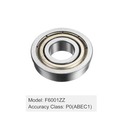 uxcell F6001ZZ Flanged Ball Bearing, 10pcs 12x28x8mm Chrome Steel Double Shielded ABEC1 Flange Bearings - size: 12x28x8mm