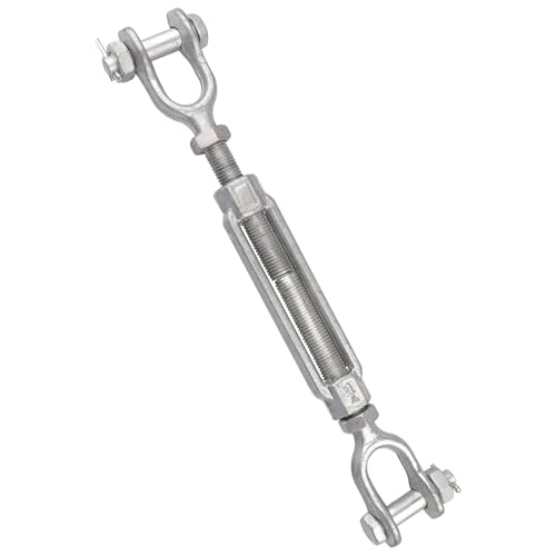 7/8 x 6 Inch Turnbuckle Forged Galvanized Steel Jaw and Jaw Turnbuckles for Cable Rail Rigging Rope Chain 7,200 lbs Working Load Limit, 1PCS (7/8" X 6") - size: 7/8" X 6"