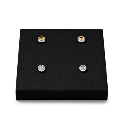 Oirlv Black Microfiber Jewelry Necklace Display Stand | Black Microfiber Display Bust, 5.51"X5.51"X0.79", Soft Protective Surface, Best for Bracelets - style: P13717