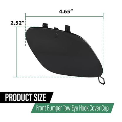 LQI Front Bumper Tow Eye Hook Cover Cap Fit Benz C63AMG W205 C300 2015-2018 | 2058850724, A2058850724 Black - size: Front | Fit Benz W205 C300 C400 C63AMG 2015-2018