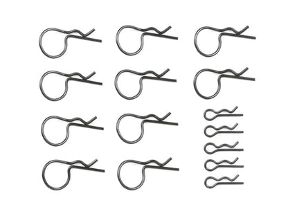 Tamiya Body Clips Size/Clear, Black