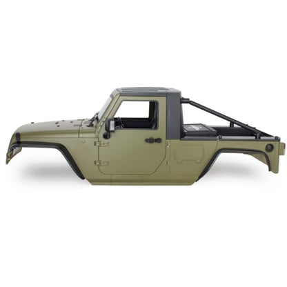 313mm Wheelbase Hard Plastic Pickup Body Shell Unassembled Kit for 1/10 RC Crawler Car Axial SCX10 90046 Jeep Wrangler (Army Green) - color: Army Green