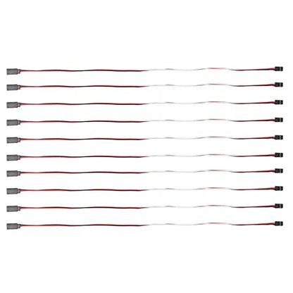 Servo Extension Cable 3 Pin Brass Core High Conductivity Flexible Durable Wire for RC Cars Drones Helicopters Aircraft 10PCS Set (500mm Male to Female) - size: 500mm male to female
