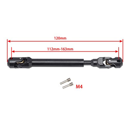 Universal Drive Shaft Transmission Shaft Metal Drive Shaft CVD Axle Set Lightweight Metal CNC Machined Suitable for RC Model Car Truck, 112-163mm - color: 112-163mm