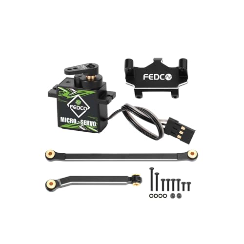 CR18P Servo Upgrade 1kg Metal Gear Servo with 20T Servo Arm Steering Link Servo Mount Steering Set for HobbyPlus Arktos 6x6 Furitek FX118 CR18P Upgrades 1/18 RC Crawler