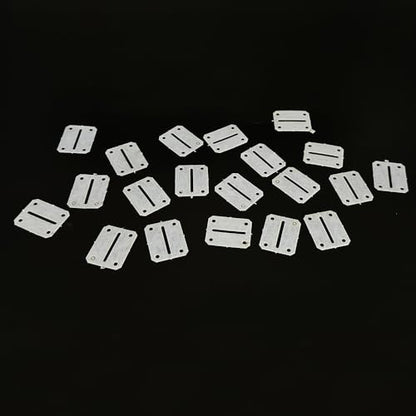 20PCS RC Plane Hinge Folding Leaf Paper Hinges Model Aileron Tail Wing Connector for RC Airplane Aircraft Helicopter DIY Model Plane Fix Wing Parts (25x20mm Rectangle) - style: 25x20mm Rectangle