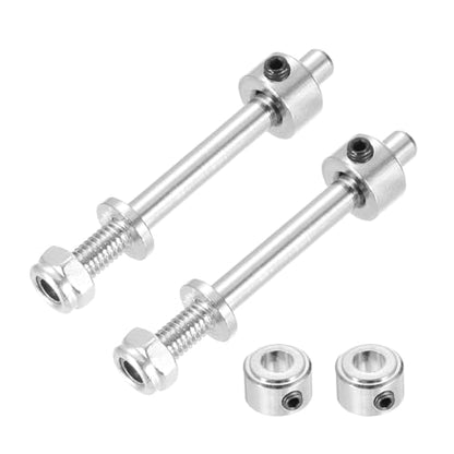 MECCANIXITY 3/16 Inch Diameter x 1.7 Inch Length 2 Set Landing Gear Axle Shaft Drive Axle with Nuts for RC Airplane - size: 3/16x1.7 Inch