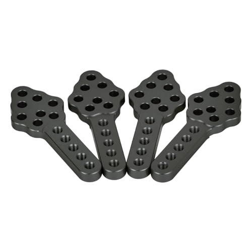 CNC Aluminum Shock Mount 4pcs Adjustable for SCX10 1/10 RC Crawler | Metal shock mount stand with adjustable height and angle.For Axial SCX10 90046 D90 D110.Upgrade for RC suspension tuning.