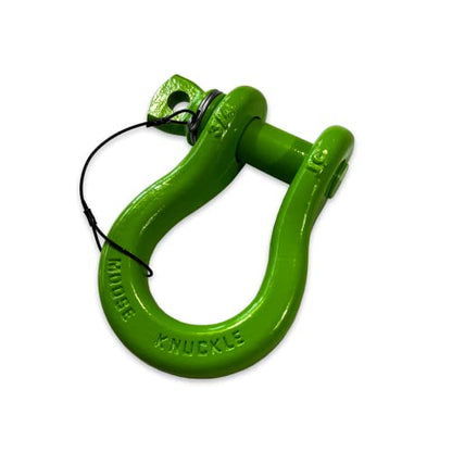 B'oh Spin Pin 3/4” Recovery Shackle | 10,000 lbs Capacity - High-Strength Carbon Steel with 7/8" Pin Recovery Gear Towing Accessories - Pin Style : Screw, Sublime Green - color: Sublime Green