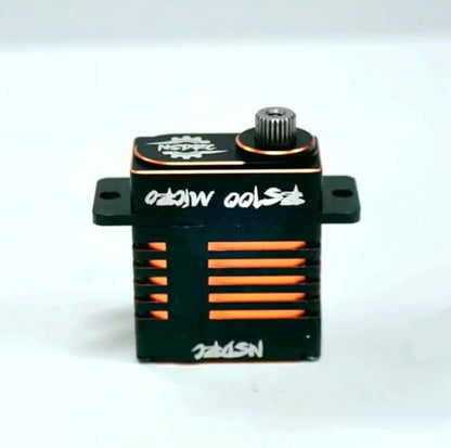 NSDRC Special Edition RS100 SERVO & Horn - Remote Control Car Electronics, RC Car Servo CNC Aluminum Case, 5V-8.4V (HELIDIRECT) (Orange) - color: Orange