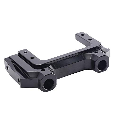 Metal Front Bumper Mount Servo Bracket for 1/10 Axial SCX10 II AX90046 RC Crawler Car Upgrade Parts (Black) - color: Black