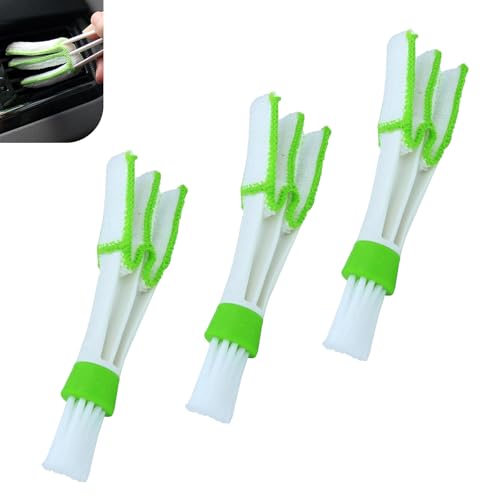 3 PCS Car Air Vent Cleaning Brushes, Multifunctional Automotive Interior Tool for AC Vent & Gap Dust Removal, Universal for Most Cars, SUVs, Trucks